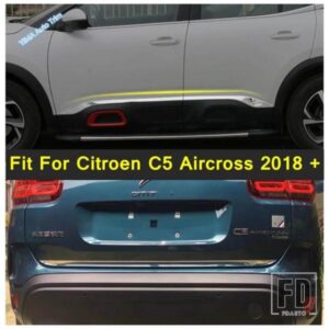 車ドアボディモールディングストリップリアテールトランクリッドストリーマーカバートリムシトロエンC5エアクロス2018-2022外装アクセサリーに適合