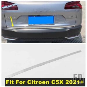 ステンレス製リアドア トランク テールゲート ボトムリッド ストライプ カバートリム 外装リフィット シトロエン C5X 2021-24 アクセサリー