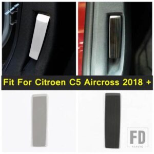 フロントフードボンネットスイッチ装飾パネルカバートリムガーニッシュスパンコールシトロエンC5エアクロス2018-2024カーボンカーアクセサリー