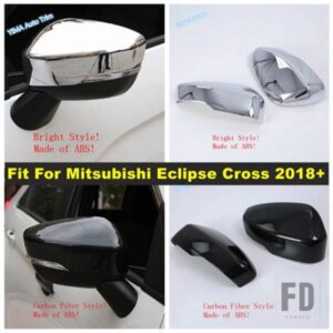 三菱 エクリプスクロス 2018 - 2022 カーボン / ブライトアクセサリー用 オートバックミラーキャップ 装飾カバートリム