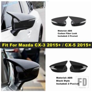 サイドドア オックスホーンブレードスタイル バックミラーカバートリム マツダ CX-3 2015 - 2018 / CX-5 2015 2016 車外装アクセサリー
