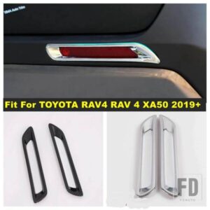 TOYOTA RAV4 RAV 4 XA50 2019 - 2024 ABS 車用リアフォグライトランプカバートリムバンパーリフレクター光沢/カーボンアクセサリー