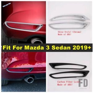 車用リアテールフォグランプ フォグランプ ランプフレームカバートリム マツダ 3 セダン 2019-2023 光沢/カーボン風アクセサリー