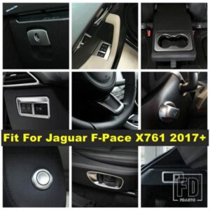 マットシート調整ボタン/ウォーターカップホルダー/ヘッドライト装飾アクセサリーカバートリム ジャガー F-PACE X761 2017 - 2022用