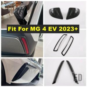 MG 4 EV 2023 2024用 リアビューミラー/リアフォグランプ/フロントフォグカバートリム カーボン/ブラック 車内アクセサリー