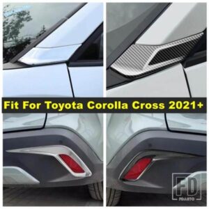 トヨタ カローラ クロス 2021 - 2024年式用 カーウィンドウ Aピラー トライアングルコラム / リアバンパー フォグランプ デコレーション カバー トリム