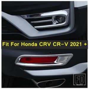 クローム外装アクセサリー フロントリアテールフォグランプ フォグランプ ランプフレームカバートリム カーボン ホンダCRV CR-V 2021に適合