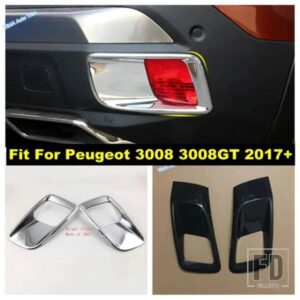 プジョー 3008 3008GT 2017 - 2023 クローム カーアクセサリー リアトランク バンパー フォグライト ランプ モールディング カバー トリム ABS 外装キット
