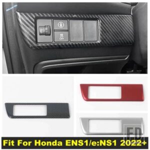 カーボン製車用ヘッドライト ヘッドライトランプ ボタン調整スイッチパネルカバートリムアクセサリー ホンダ ENS1 / E:NS1 2022 2023