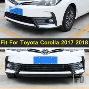 トヨタカローラ2017 2018用オートフロントフォグランプランプまぶたアイブロウストライプカバートリムステンレス外装アクセサリー