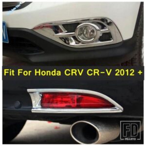 クローム カーフロント/リアフォグランプ ランプ アイリッド デコレーション フレーム ステッカー カバー トリム ABS アクセサリー ホンダ CRV CR-V 2012 20