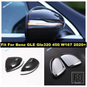 メルセデスベンツ GLE GLS GLE320 450 2020 2021 カースタイリング ドア サイド ウィング バックミラー カバー ステッカー トリム ABS アクセサリー