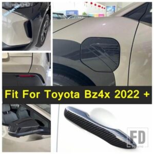 トヨタ BZ4X 2022 2023 用 車外装 ボディサイド リアバンパーリップ / バックミラー / ドアハンドルボウルアクセサリーカバートリム