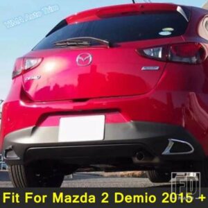 クロームカースタイリングリアテールフォグランプランプデコレーションカバートリム2個マツダ2デミオ2015-2021ABS外装アクセサリー