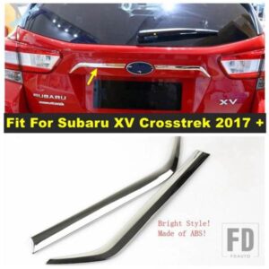 クロームオートリアトランクテールゲートドアアッパーデコレーションストライプカバートリム スバル XV クロストレック 2017-2021