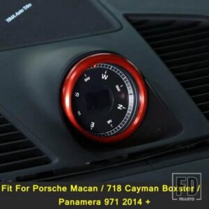 ポルシェ マカン / 718 ケイマン ボクスター / パナメーラ 971 2014 - 2023 用 ダッシュボード 時計 装飾 カバー ベゼル ストップウォッチ トリム