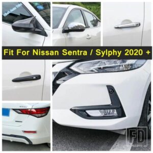 ABS製オートバックミラー/フォグランプ/ドアハンドルカバートリム 日産セントラ/シルフィ 2020-2024 外装アクセサリー