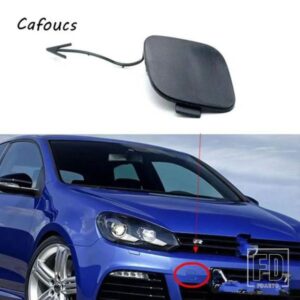 CAFOUCS 未塗装フロントバンパー牽引フックアイカバーキャップ 5K0807241D VW ゴルフ R20 MK6 6 RLINE 2009-2013 に適合