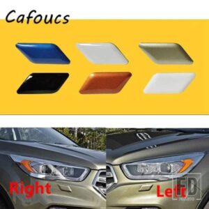 CAFOUCS 車用 フロントヘッドランプ ヘッドライトウォッシャー スプレーノズルカバーキャップ フォード クーガ 2017 2018 2019用