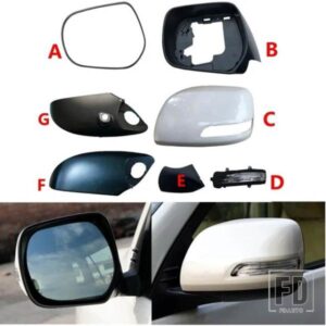 トヨタ ランドクルーザー 200 LC200 プラド LC150 FJ150 2012-2018用 オートバックミラーカバーレンズ ウィンカーライトフレーム アンダーキャップ