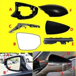 LHD 車用バックミラーカバー ウィンカーライト フレーム レクサス ES200 ES250 ES300H ES350 2018-2024 UX200 UX260 2019-2024用