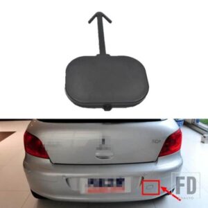 CAFOUCS カーアクセサリー リアバンパー牽引フックカバーキャップ プジョー 307 T53 2004-07用
