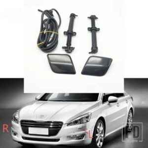 CAFOUCS 車用フロントバンパーヘッドライトウォッシャーノズル ウォータースプレージェット プジョー 508 2010-14用