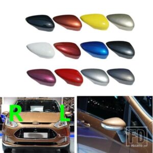 カーアクセサリー 塗装済み リバース バックミラーカバーキャップ フォード フィエスタ MK7 2009-2016 B-MAX 2012-2017用