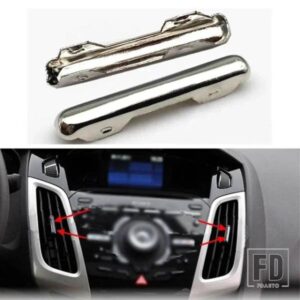 車用エアコン吹き出し口タブクリップ クロームリペアキット メッキトリム フォードフォーカス 2012 2013 2014用
