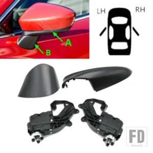 車用バックミラーアンダーカバー 折りたたみ式モーターハウジングシェルキャップ マツダ 6 アテンザ 2014-16 US版非対応