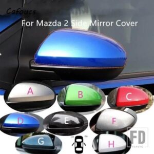 マツダ 2 デミオ 2008-14 車用バックミラーカバーキャップ リアビューサイドシェルハウジング