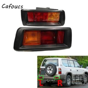 CAFOUCS テールリフレクターハザード灯 リアバンパー フォグランプ トヨタ ランドクルーザー プラド LC90 3400 FJ90 FJ95 2700 1996 - 2002用