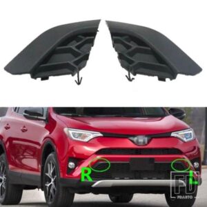 トヨタ RAE バージョン 2016 2017 2018 532850R090 532860R090 用フロントトウアイカバーグリルトレーラーキャップ