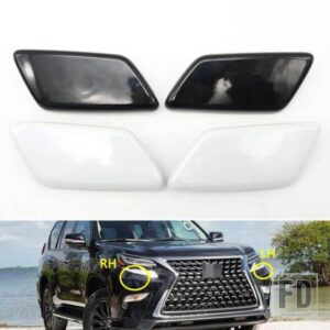 フロントバンパーヘッドランプウォータースプレーノズルカバー蓋ヘッドライトウォッシャーキャップ レクサス GX460 2020-2023用