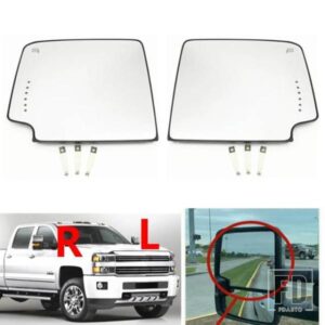 シボレー シルバラード GMC シエラ 1500 2500 3500 HD ピックアップ TR00562 TR00563 用 車用アッパー凸型ヒーター付きバックミラーガラスレンズ