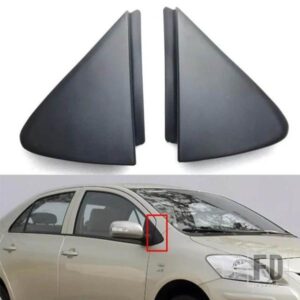 車用フロントピラーコーナーモールディングキャップ バックミラートライアングルプレートトリムカバー トヨタ ヴィオス 2008-2013 601170D090 601180D090