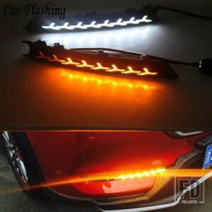マツダ CX-5 CX5 CX 5 2017-21 LED DRL デイタイムランニングライト フォグランプ 流れるウィンカーリレー付き 2個