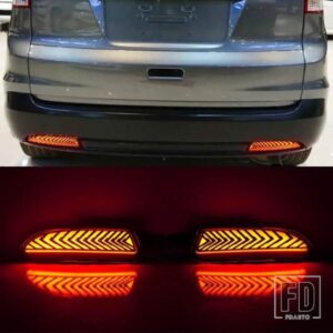ホンダCRV 2012 2013 2014用LEDリアバンパーウィンカーライトLEDテールブレーキドライビングライトフォグランプ2個