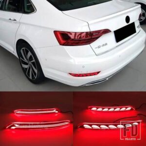 フォルクスワーゲン サギター MK7 2019-22 車用 LED リアバンパーリフレクターライト 2個 ブレーキ ウィンカーライト 12V