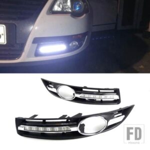 車用点滅2個 車用LED DRL デイタイムランニングライト フォルクスワーゲン VW パサート B6 2005-11 フォグランプ用