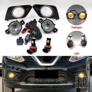 日産 X トレイル X-TRAIL T32 ROGUE 2014 2015 2016 用 LED フォグランプ スイッチハーネスカバー 配線 ハロゲンフォグランプ 1セット