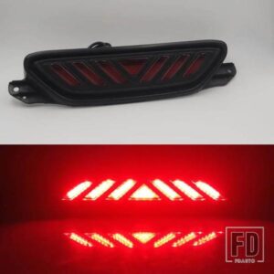 点滅1PCSリアバンパーフォグランプトヨタCHR C-HR 2016-19 LEDデイライトホワイトフォグランプレッドカースタイリング