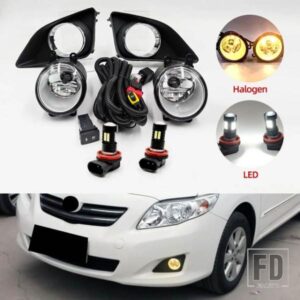 トヨタ カローラ 2008 2009 2010 LED フォグランプ フォグランプアセンブリ フォグランプカバー グリル ヘッドライト フォグライトフレーム フレーム
