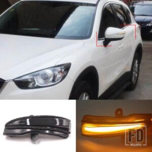 マツダ CX-3 CX3 2016-2019 CX-4 CX-5 CX5 2016 2016.5 フェイスリフト用 LED ダイナミックウィンカー サイドミラーウィンカーインジケーター 2個