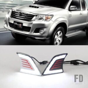 カーフラッシュ 1セット DRL トヨタ ハイラックス ヴィーゴ 2012-15 LED DRL デイタイムランニングライト フォグランプ 12V オートランニングライト