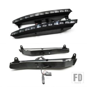 AUDI Q7 2006-09用カーフラッシュDRLデイタイムランニングライトLED DRLフォグヘッドランプカバー