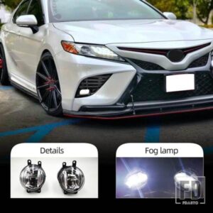 トヨタ カムリ XSE SE 2018 2019 2020 用 LED バンパー フォグランプ ランプ ヘッドライト フォグランプ カバー グリル フレーム スイッチ ハーネス