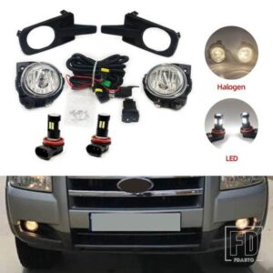 フォード レンジャー 2006 2007 2008用 LEDフォグランプ 1セット ハロゲンフォグランプ 電球 車用ライトアセンブリ H11 12V 配線キット付き