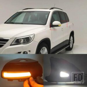 VWシャラン2012-2015ティグアン2008-2016ダイナミックライト用車用バックミラーサイドミラーウィンカーLEDリピーターライトランプ