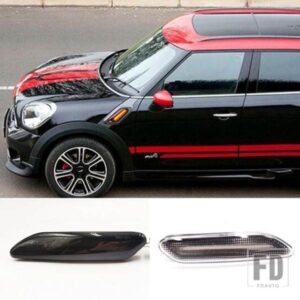 2個ダイナミックLEDサイドマーカーインジケーターランプウィンカーフェンダーライトBMW MINI COOPER R60 R61 COUNTRYMAN PACEMAN用